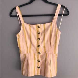 Topshop Button Up Tank Top